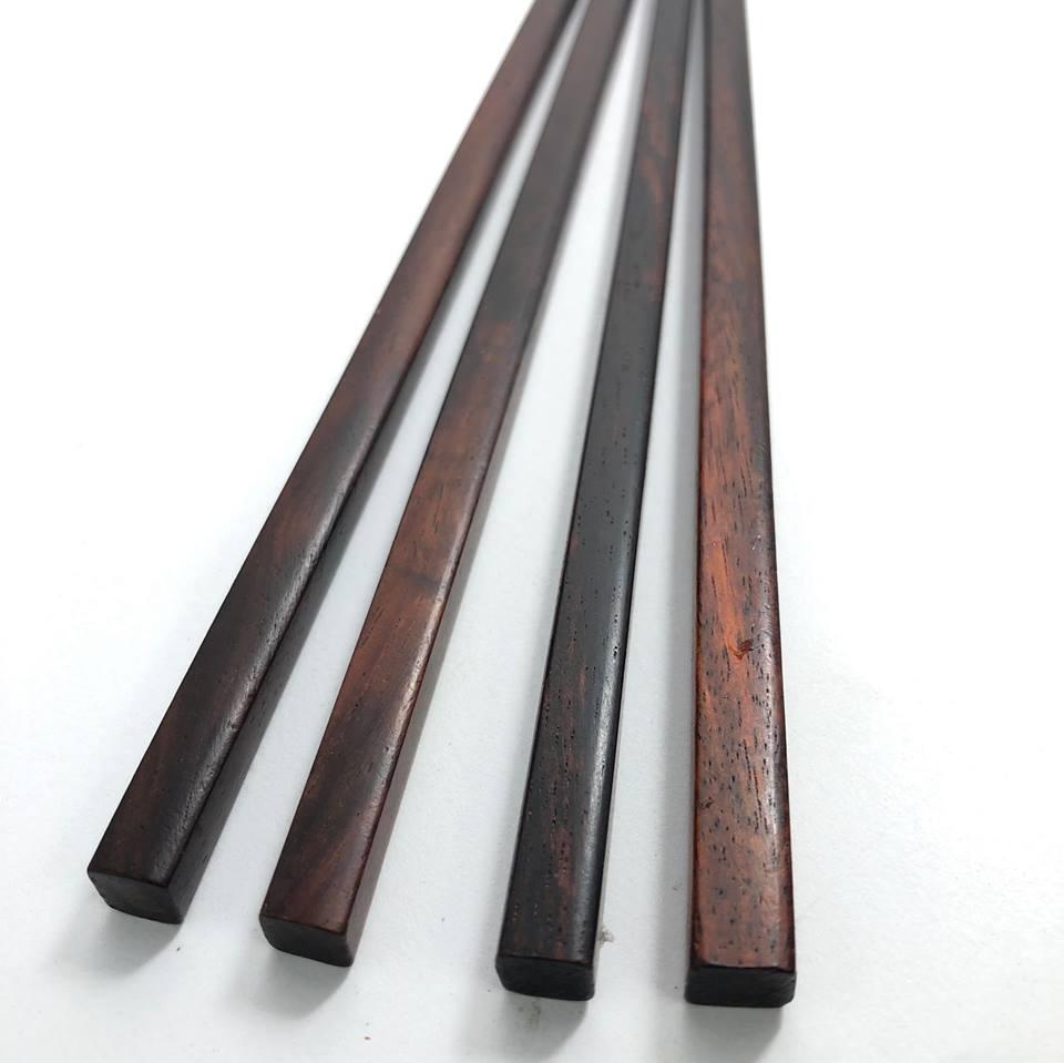 [Hcm]Set of 10 Pairs of High-Quality Rosewood Chopsticks