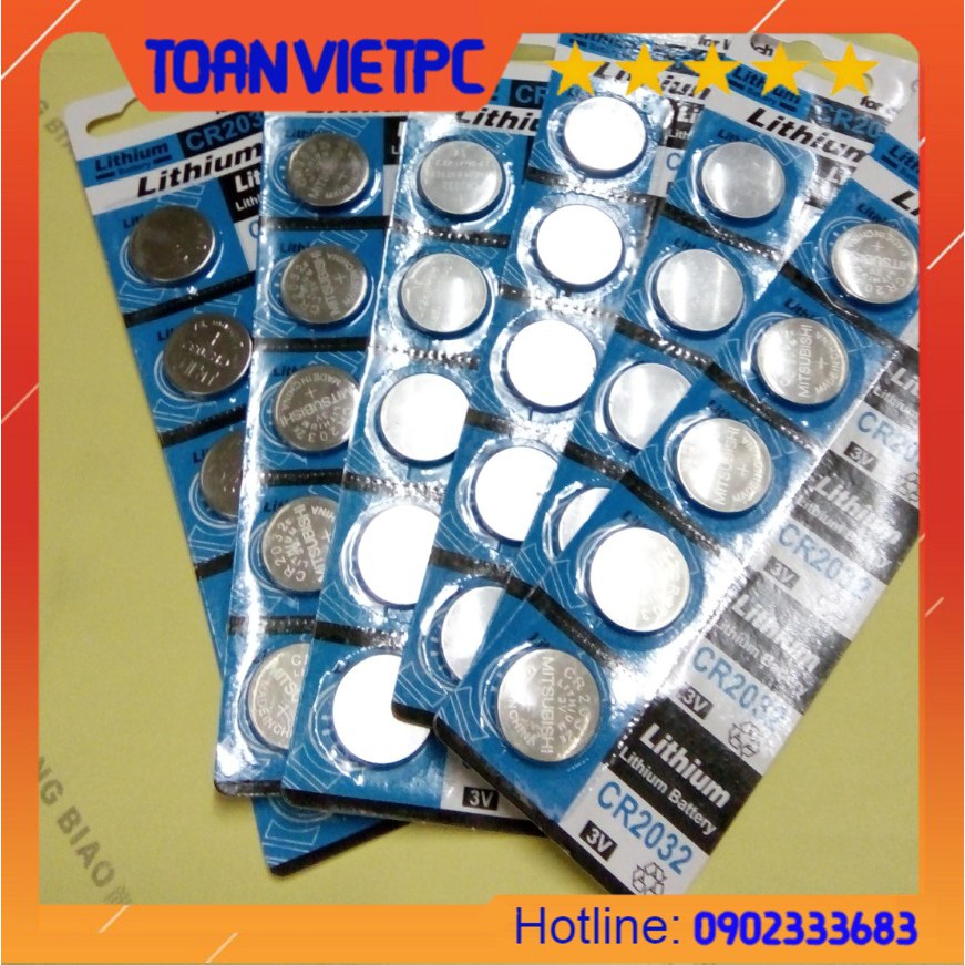 Combo 100 viên pin cmos cr2032 toanvietpc