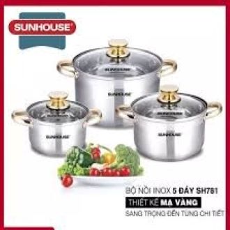 Bộ nồi inox 5 đáy sunhouse sh781