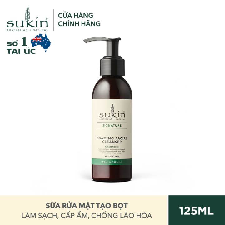 Sữa Rửa Mặt Tạo Bọt Sukin Foaming Facial Cleanser 125ml