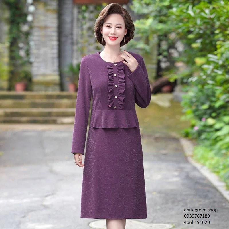 Nh191020-đầm xòe quý cô sang trọng