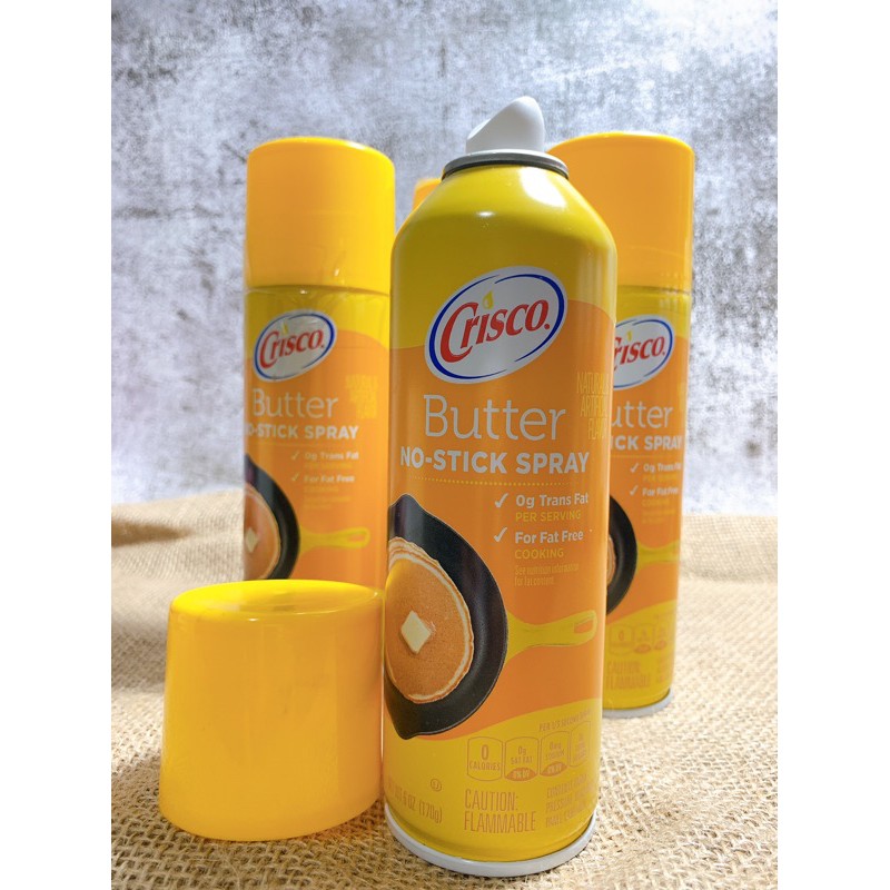Dầu ăn kiêng dạng xịt Crisco Butter( vị bơ, ăn kiêng ,keto ,eat clean , gymer)