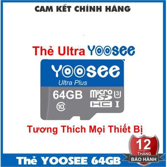 THẺ NHỚ CHUYÊN DỤNG CAMERA MÁY ẢNH YOOSEE 64GB