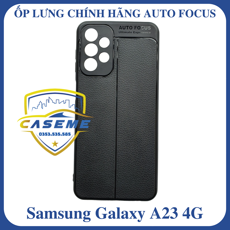 Ốp lưng cho Samsung Galaxy A23 4G silicon giả da, chống sốc Auto Focus