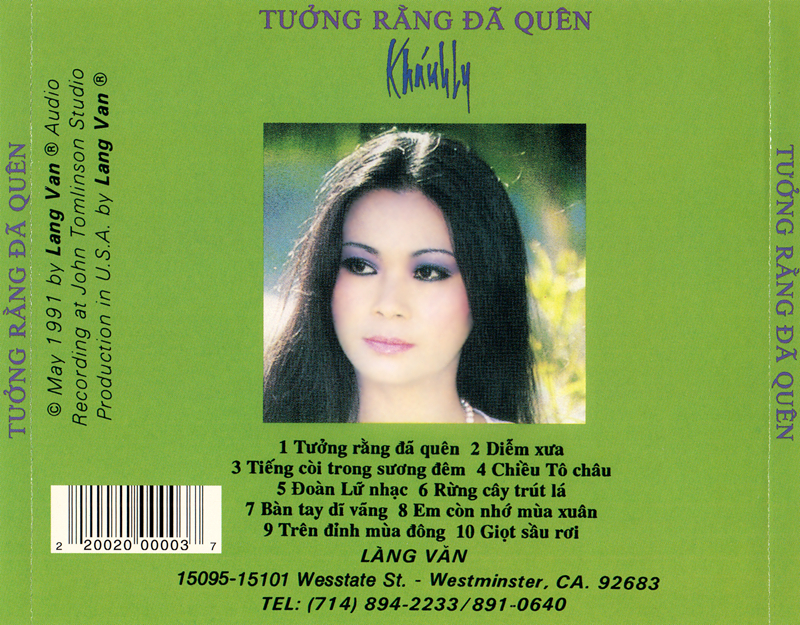 [MDCD] Bộ 3 Đĩa CD Phono Khánh Ly - Tưởng Rằng Đã Quên - Ướt Mi - Xóa Tên Người Tình