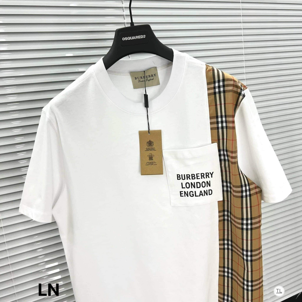 Áo phông phối kẻ thân bbr Chất cotton su