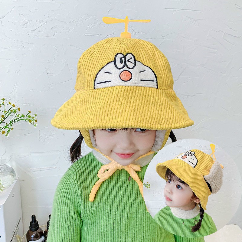 Mũ len có chụp tai cho bé yêu chất vải nhung mềm mịn nhiều màu lựa chọn