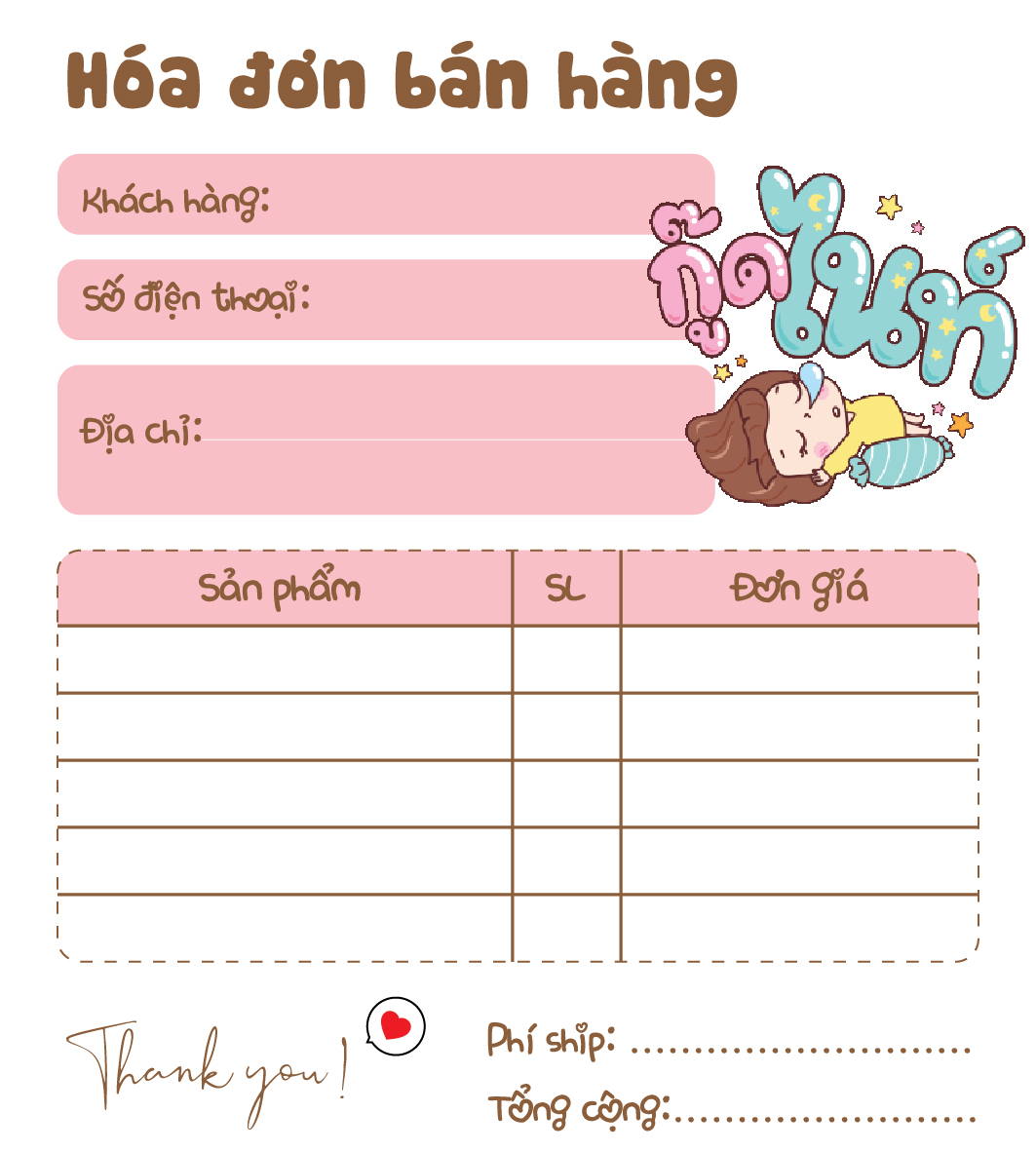 [ Hàng Sẵn ] Hóa Đơn Bán Hàng Mini 1 Liên MIEDIE