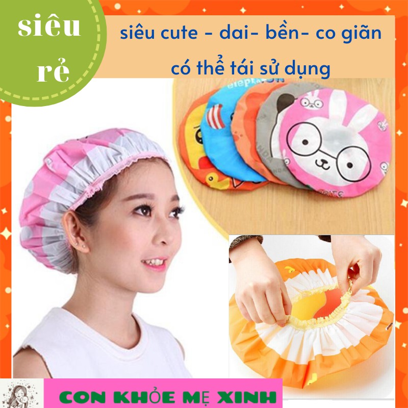 Combo 3 Nón nilon Trùm tóc khi tắm