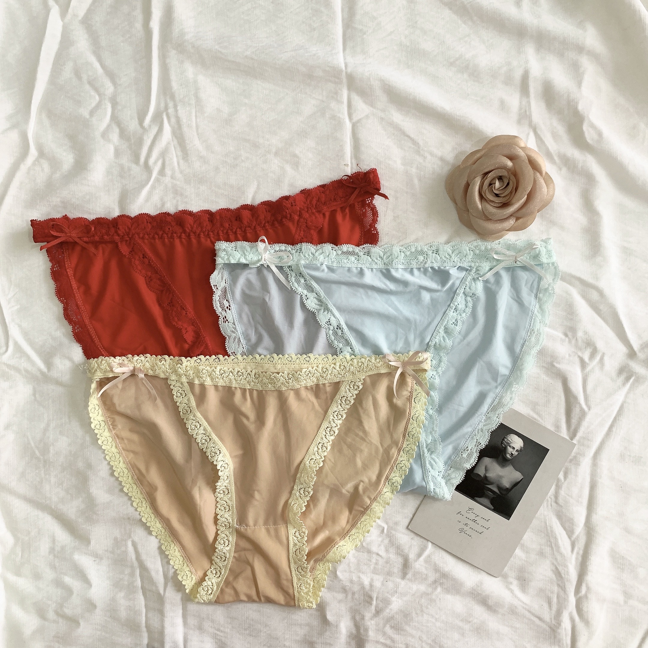 Combo 10 Quần Lót Su Viền Ren Lưng Cao S01