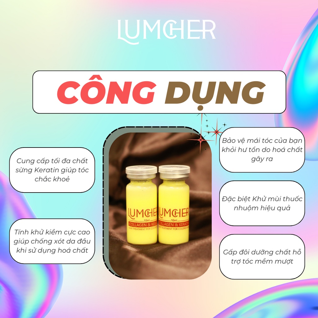 Tinh chất ủ tóc Keratin siêu phục hồi tóc tư tổn độc quyền Lumcher