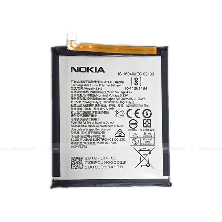 Pin điện thoại Nokia X6 / 6.1 Plus - Pin Zin bóc máy