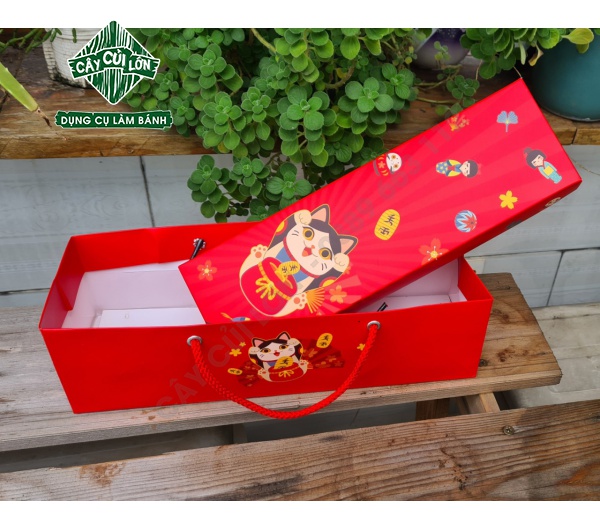 BỘ HỘP BÁNH DỨA LUCKY CAT