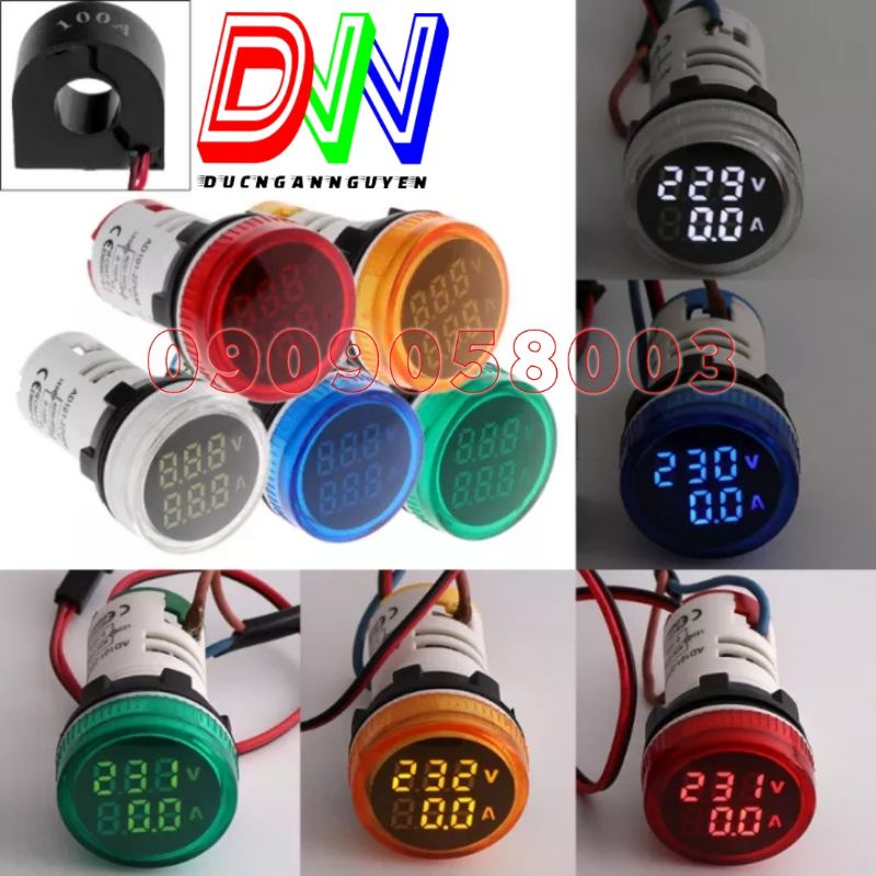 Đồng hồ led đo volt và ampe ac 500v 100a