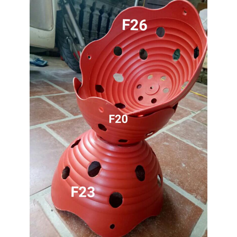 CHẬU NHỰA LƯỢN BÈO TRỒNG LAN ĐỦ SIZE