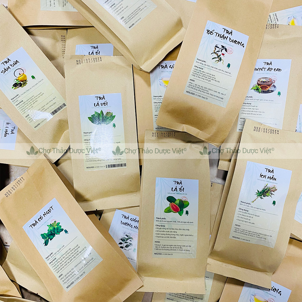 Chè vằng túi lọc, bịch 30 túi x 3g, trà vằng lá sẻ, trà vằng, giúp thanh nhiệt, lợi sữa