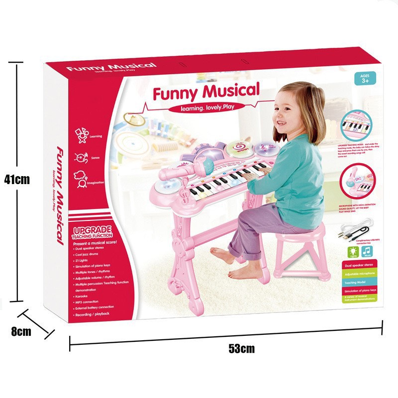 Đồ chơi bộ Đàn piano hát được kèm ghế ngồi