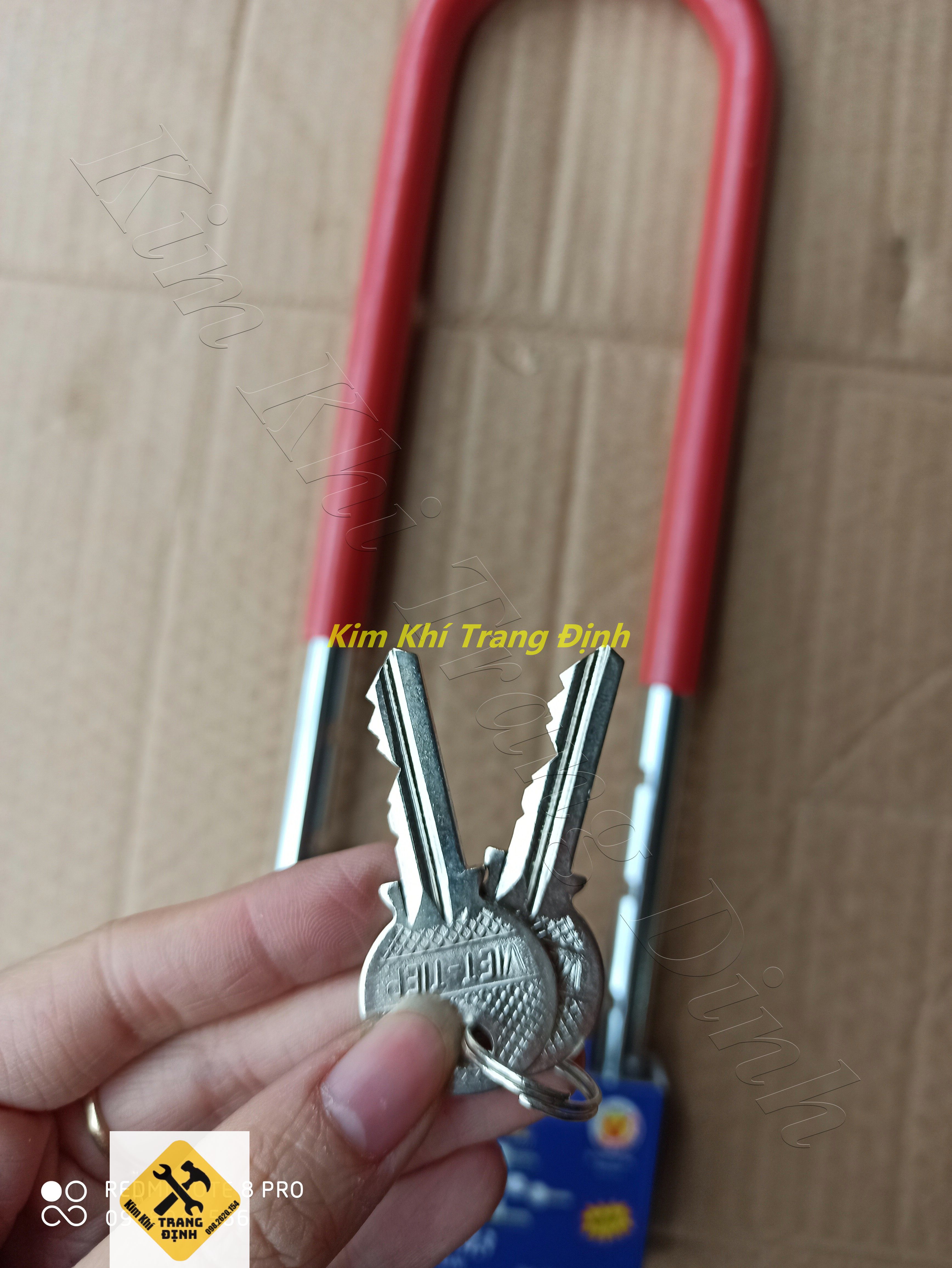 Khoá chữ U dài Việt Tiệp 02313 (khoá chân cửa kính)