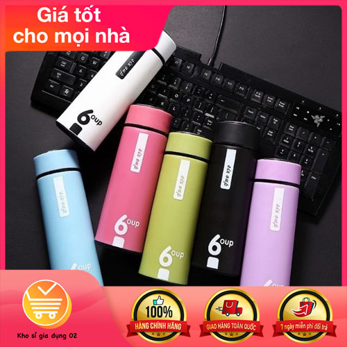 BÌNH GIỮ NHIỆT 2 LỚP 6 OUP  THỦY TINH 450ml