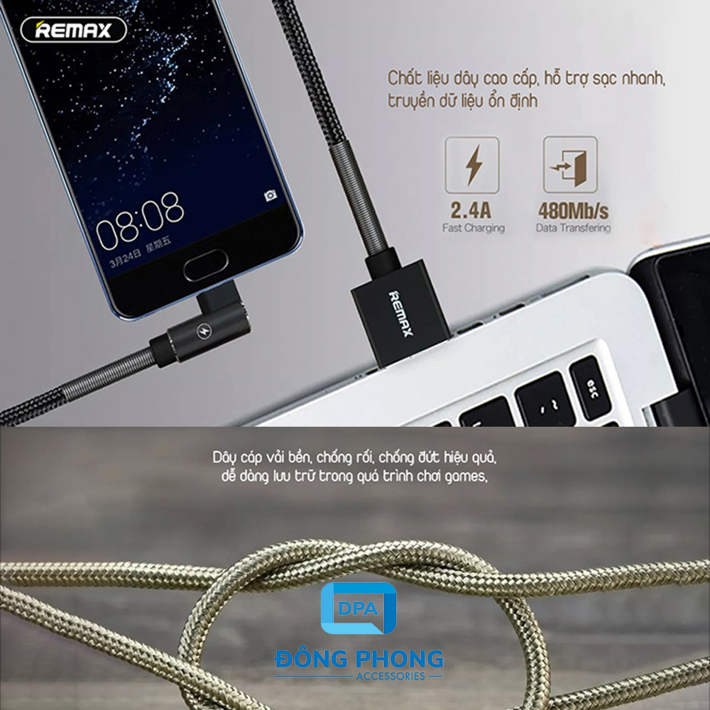 Cáp Sạc Nhanh Remax RC-152m Cổng Micro USB Chính Hãng