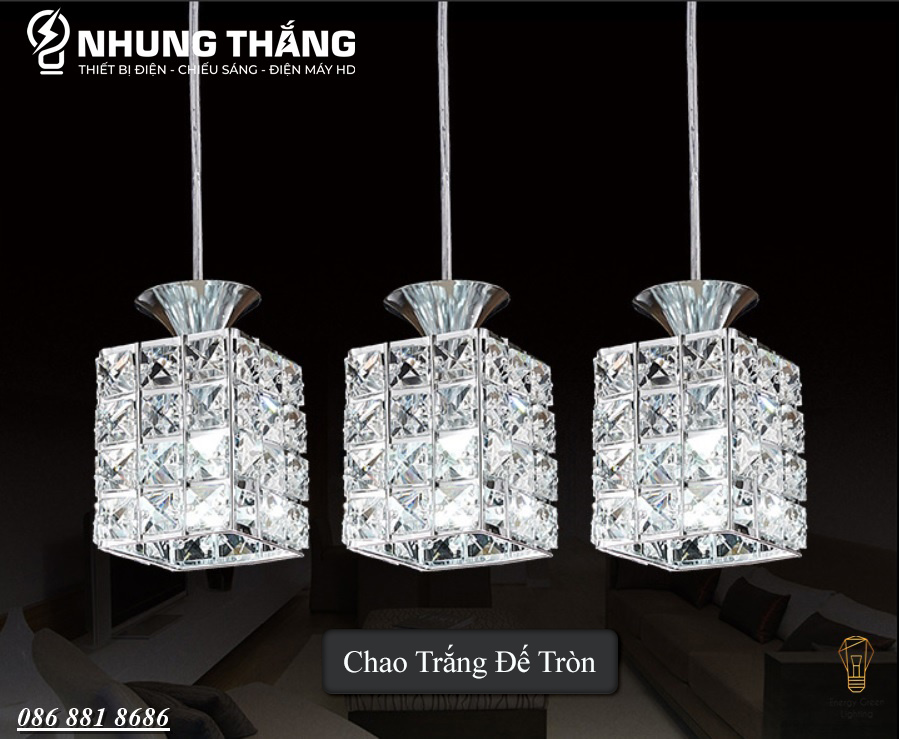 Đèn thả trang trí pha lê cao cấp sj-049 decor vintage - phong cách bắc âu - bảo hành 12 tháng - tặng kèm 3 bóng led