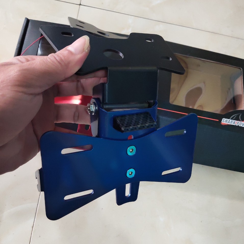 Pát gập biển số có đèn cho ex 155 - 150 - winner x lắp như zin loại dày hàng cao câp chống rung lắc