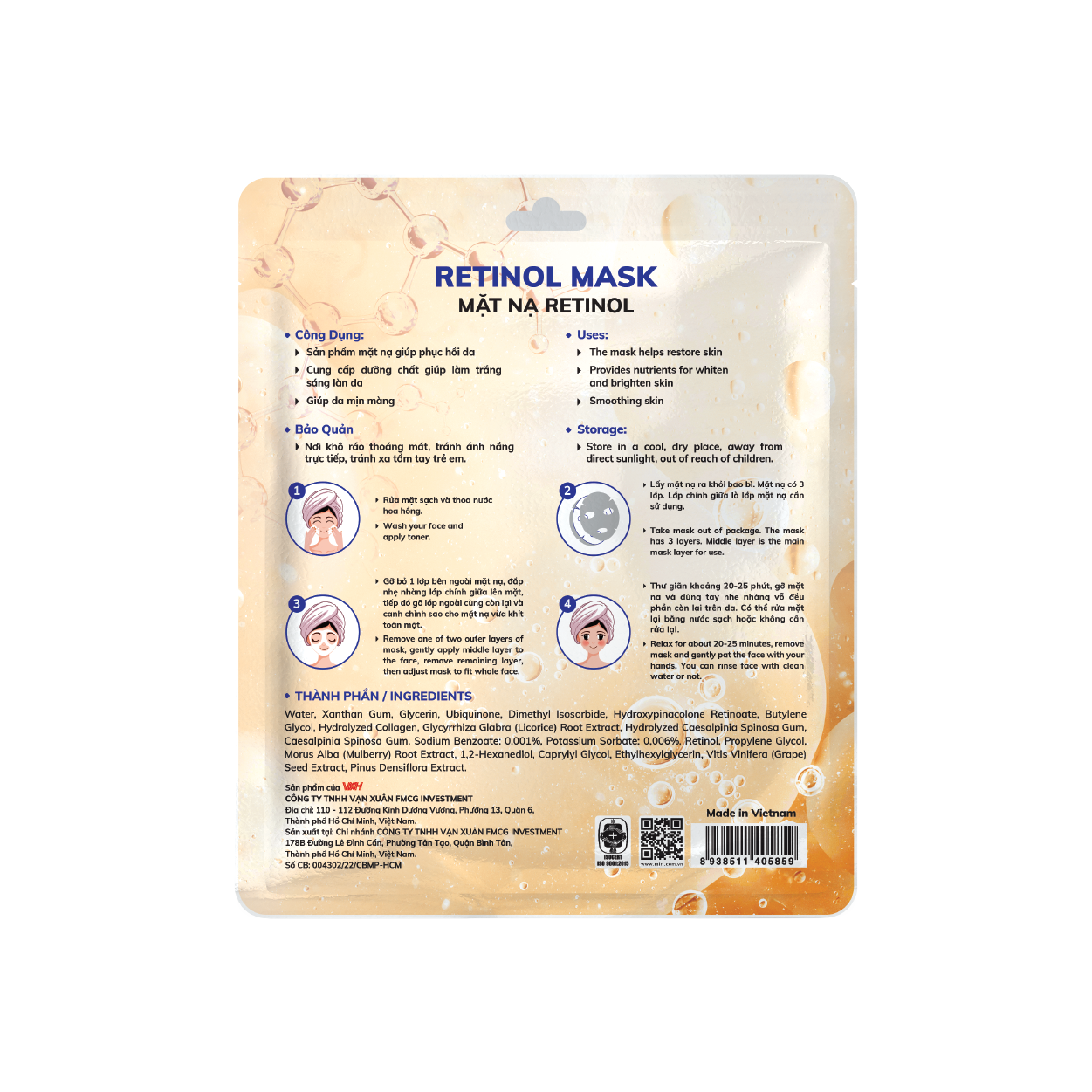 Mặt Nạ Chống Lão Hóa - Retinol Mask MIRI (30gr)