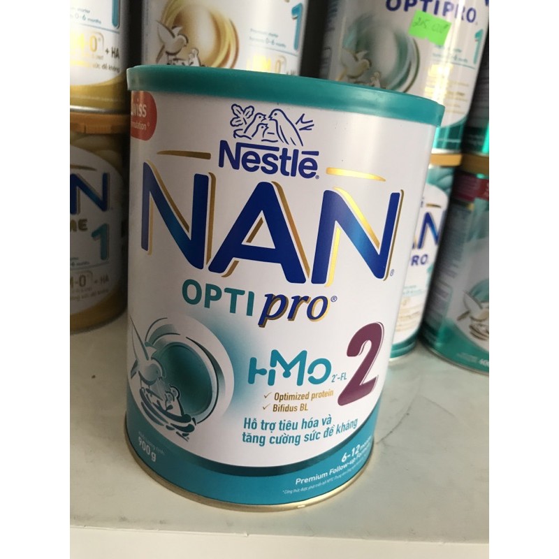 Sữa Nan Optipro 2 900g, HMO 6-12 tháng lon móp do vận chuyển