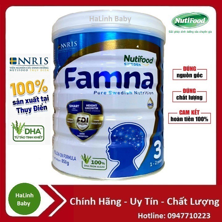 Date 2024 Sữa bột Famna số 1,2,3,4 850g.....: