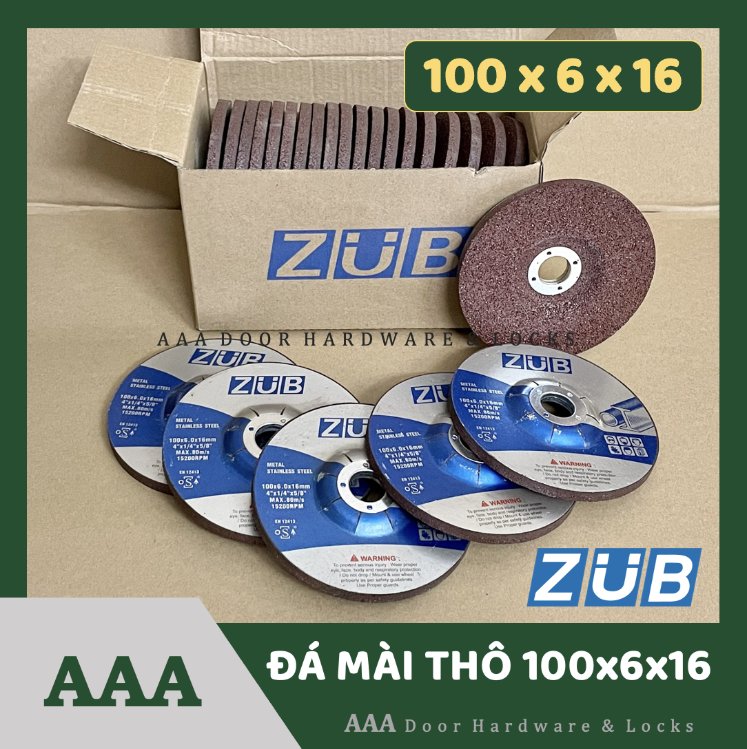 Đá mài sắt, đá mài inox zub loại 1 - đá mài thô 100x6x16