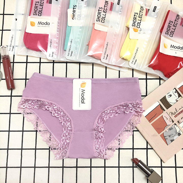 [Combo 10 + FREESHIP] Quần lót nữ cotton viền ren cao cấp