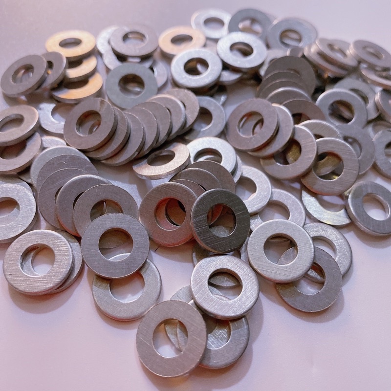 Lông đền, vòng đệm phẳng loại mỏng lỗ 6li 7li 8li 10li 12li 13li 14li chất liệu nhôm không gỉ