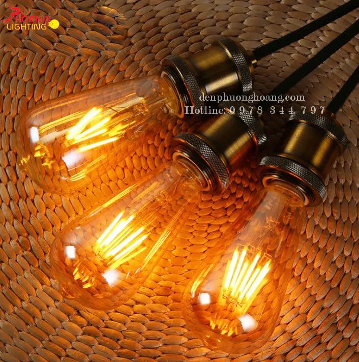 Bóng đèn LED Edison ST64 dimmer vỏ vàng