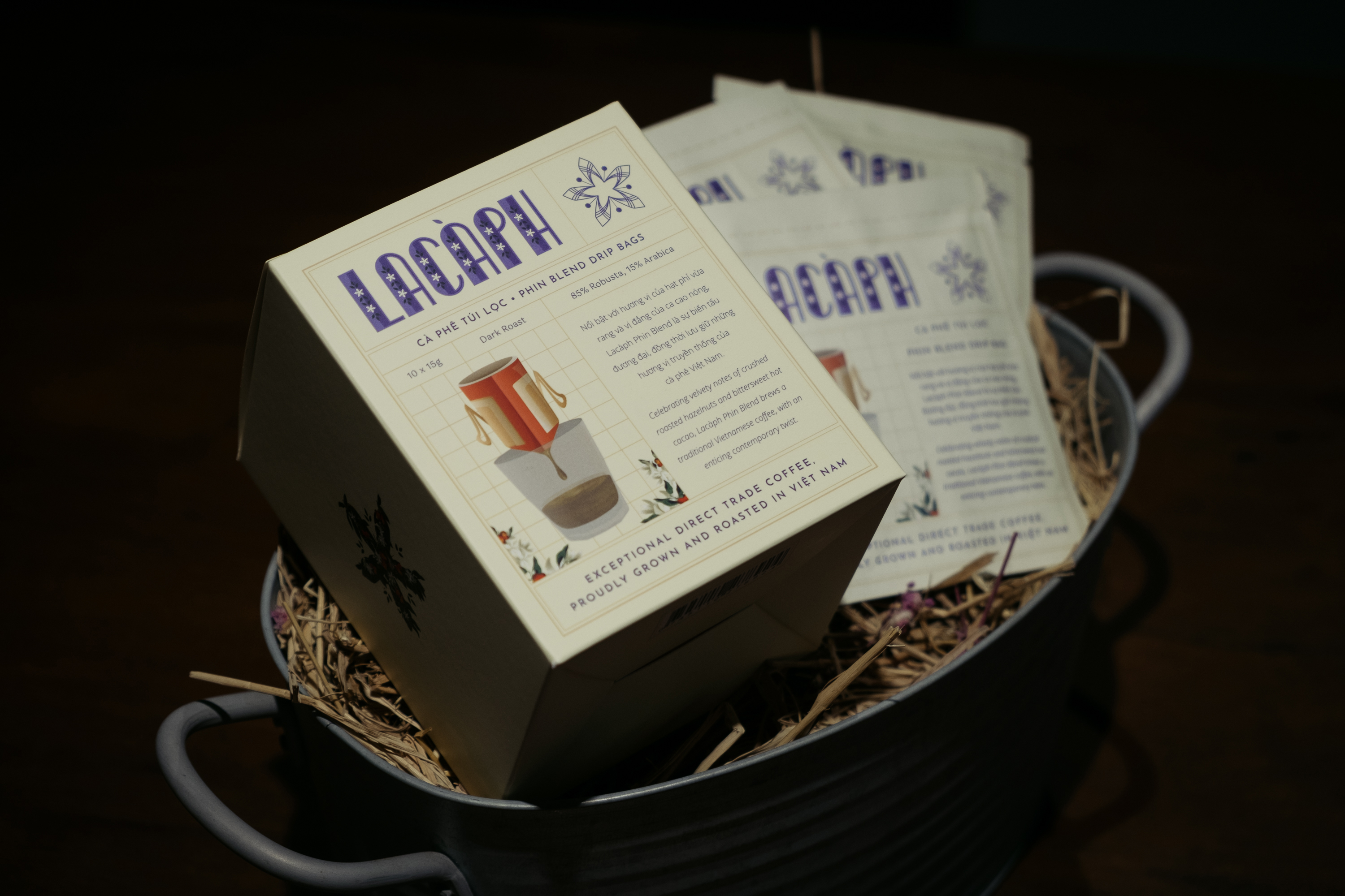 Cà phê túi lọc Lacàph Phin Blend - Hàng chính hãng