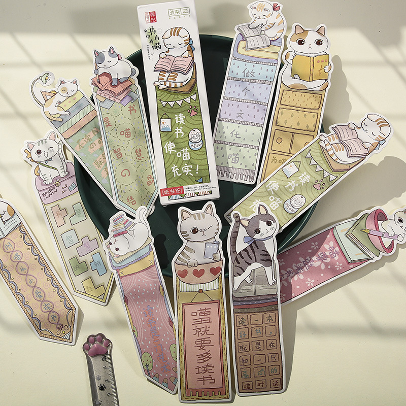 Hộp 30 Tờ Bookmark CAT Siêu Đáng Yêu