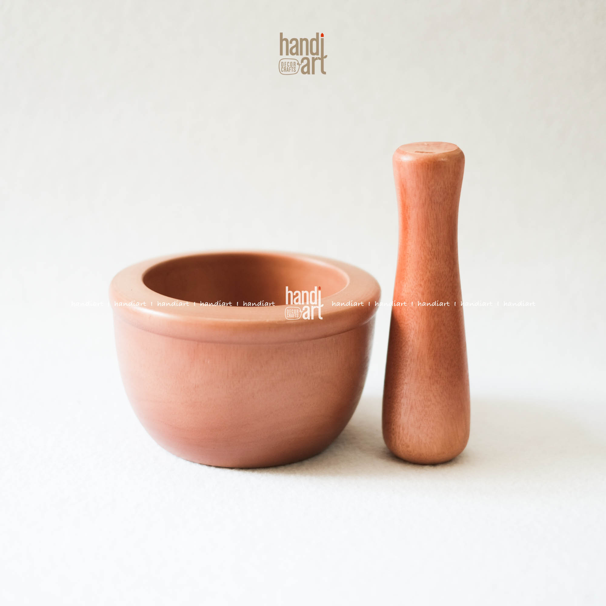 Cối & chày gỗ giã hành tỏi
