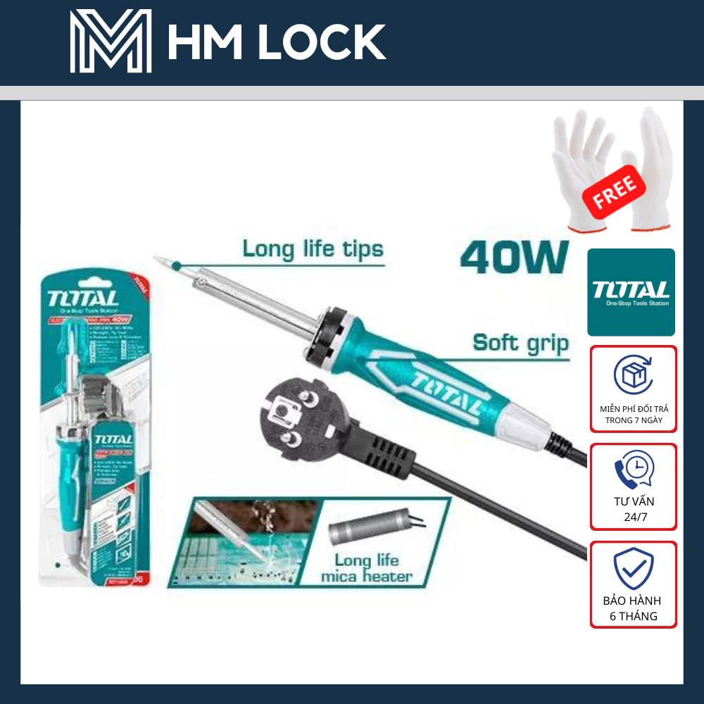 Mỏ hàn chì total 40w, 60w, 100w - hàng chính hãng - tet1406 - tet1606 - tet10006 - tet2606 - hm lock