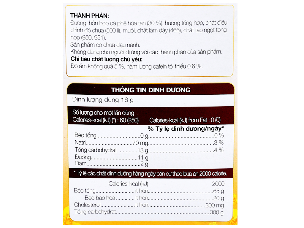 CA PHE DEN DA MacCoffee CAFE PHO 160GR (10 goi X 16g)