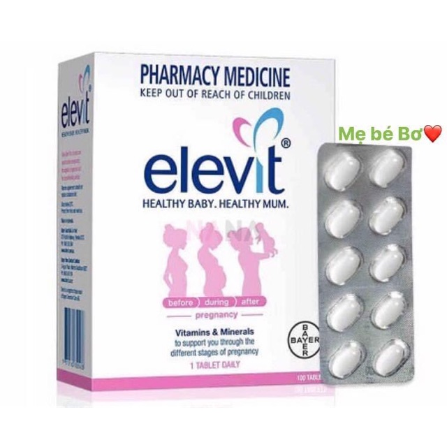 [HCM][Freeship + Combo mua 2 giảm 5% + Voucher]Elevit bầu Úc lẻ 1 vỉ 10 viên sản phẩm chất lượng cao đảm bảo an toàn về sức khỏe cho người dùng cam kết hàng giống với mô tả