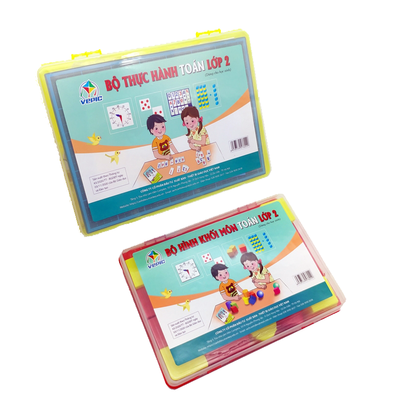 Bộ 2 Hộp Thực Hành Toán Lớp 2