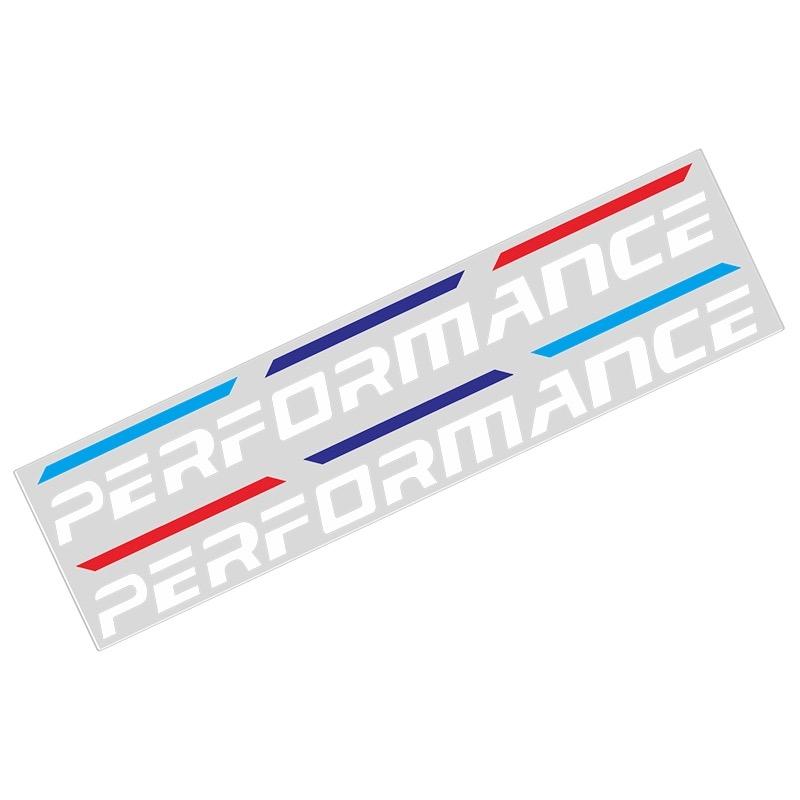 [HCM]Bộ 2 tem dán cửa xe ô tô Performance 02 (trắng)