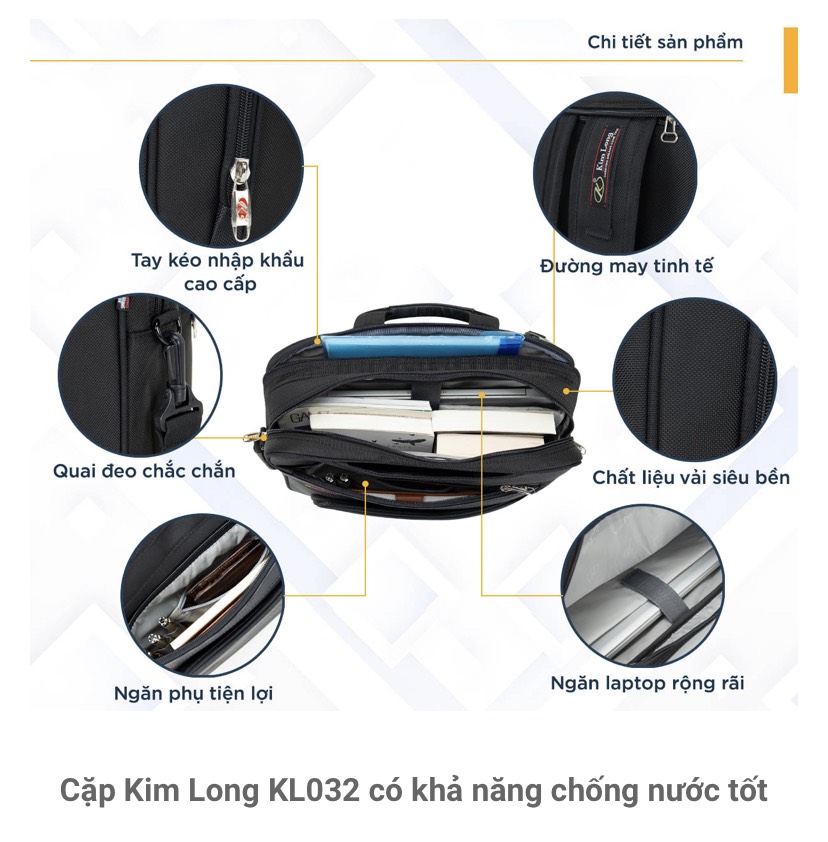 Cặp đen học sinh hiệu Kim Long KL032