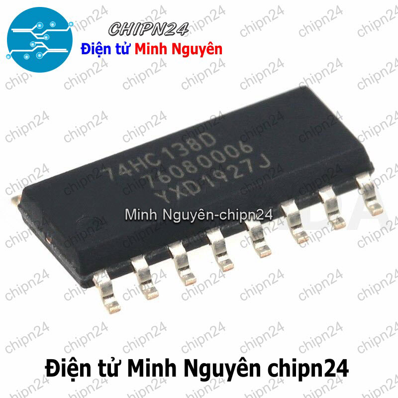 [4 con] (SOP) IC Dán 74138 74HC138 SOP-16 (SMD) (74HC138D) (IC Giải mã 3 đường sang 8 đường) - HH002974