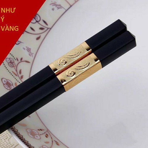 Bộ 10 Đôi Đũa Khảm Vàng Phong Cách Nhật Bản