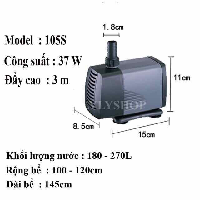 Máy bơm Atman AT-105S 37W hồ cá chất lượng cao - (Hàng Công Ty)