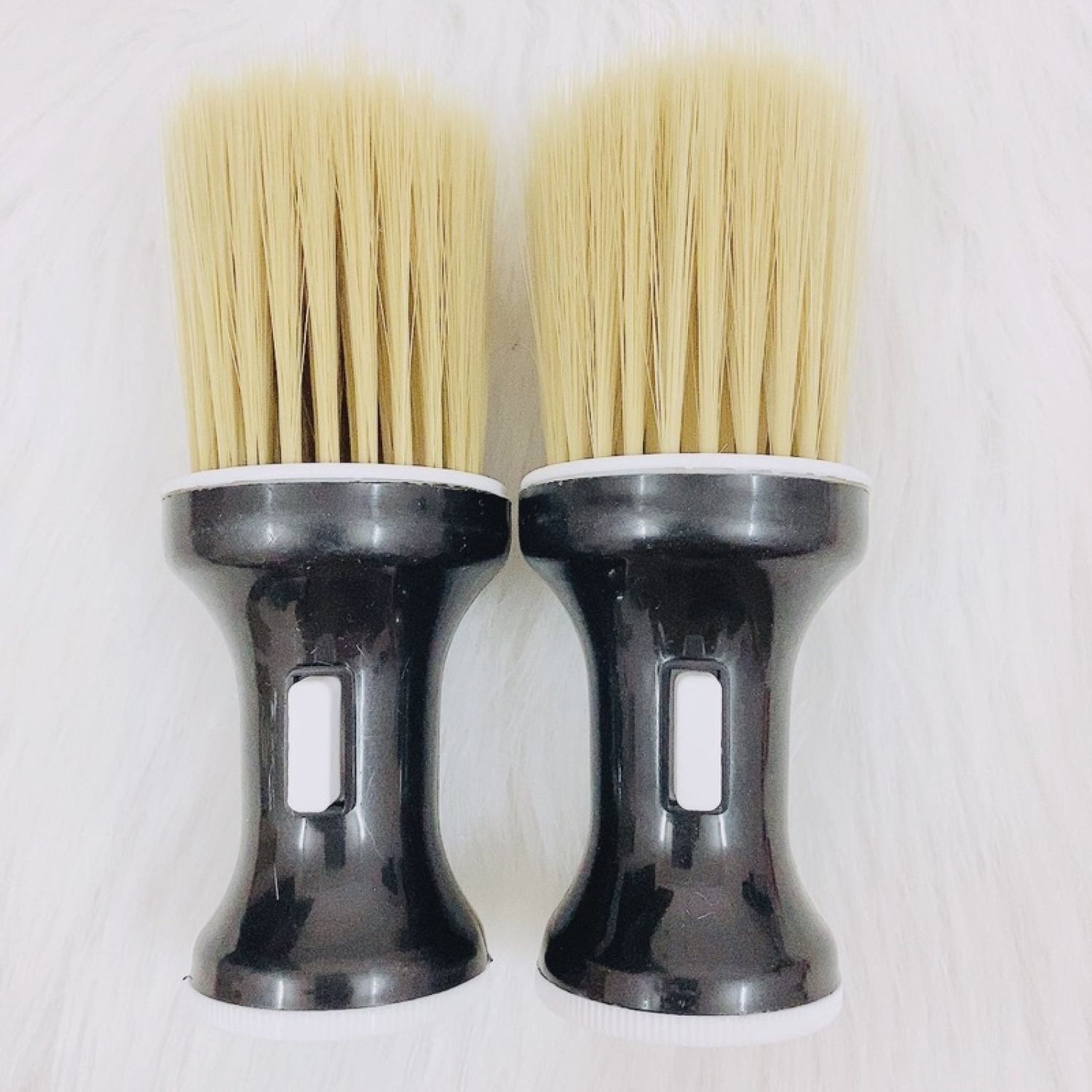 Chổi phủi tóc barber, chổi phủi tóc nam nữ có ngăn chứa bột phấn rôm