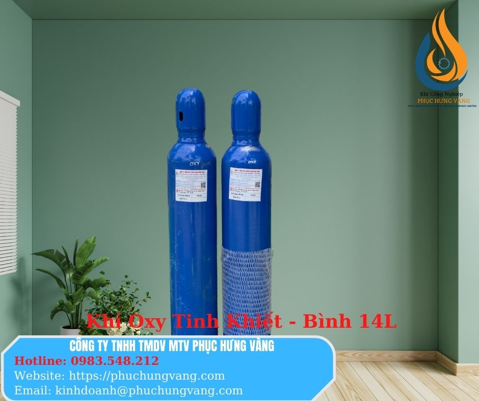 BÌNH KHÍ OXY 14 LÍT Bình Đầy Khí
