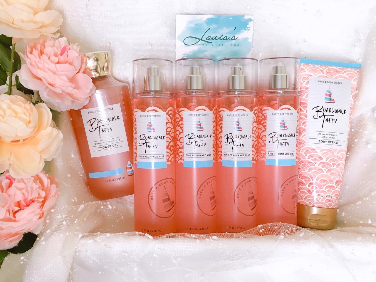 [ BOARDWALK TAFFY ] Trọn bộ chăm sóc cơ thể Bath & Body Works Mỹ