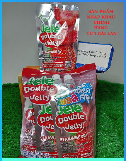 Nước Ép Trái Cây Thạch Jele Double Jelly Bổ Sung Vitamin Tăng đề kháng (Túi 3 bịch x 125g)