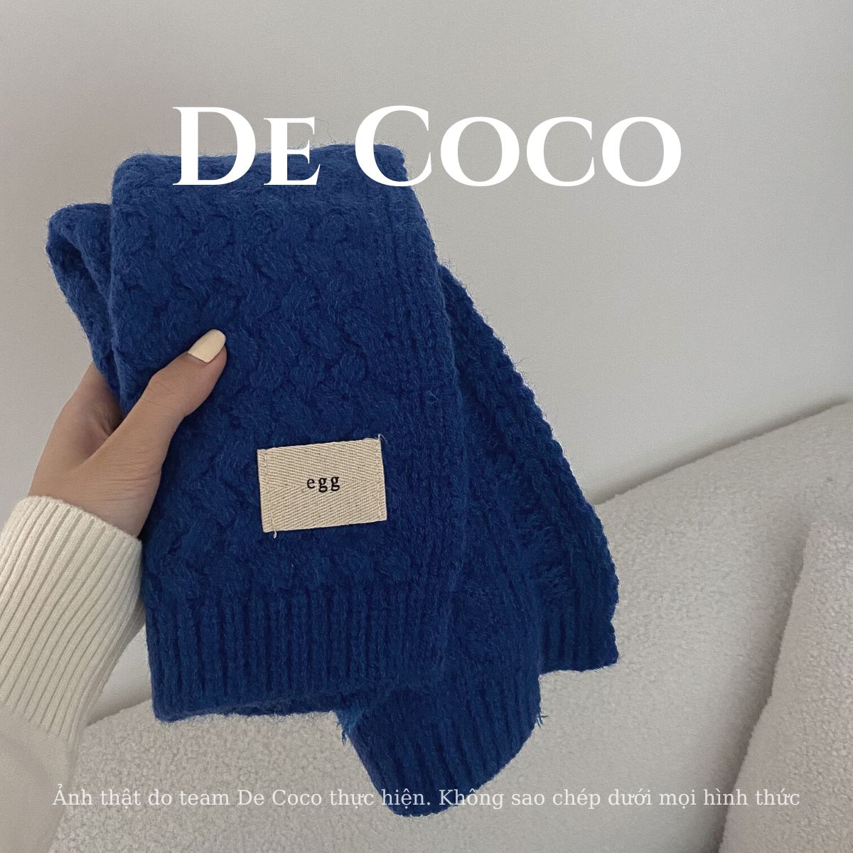 Khăn len mùa đông, khăn đan Ziczac Egg De coco